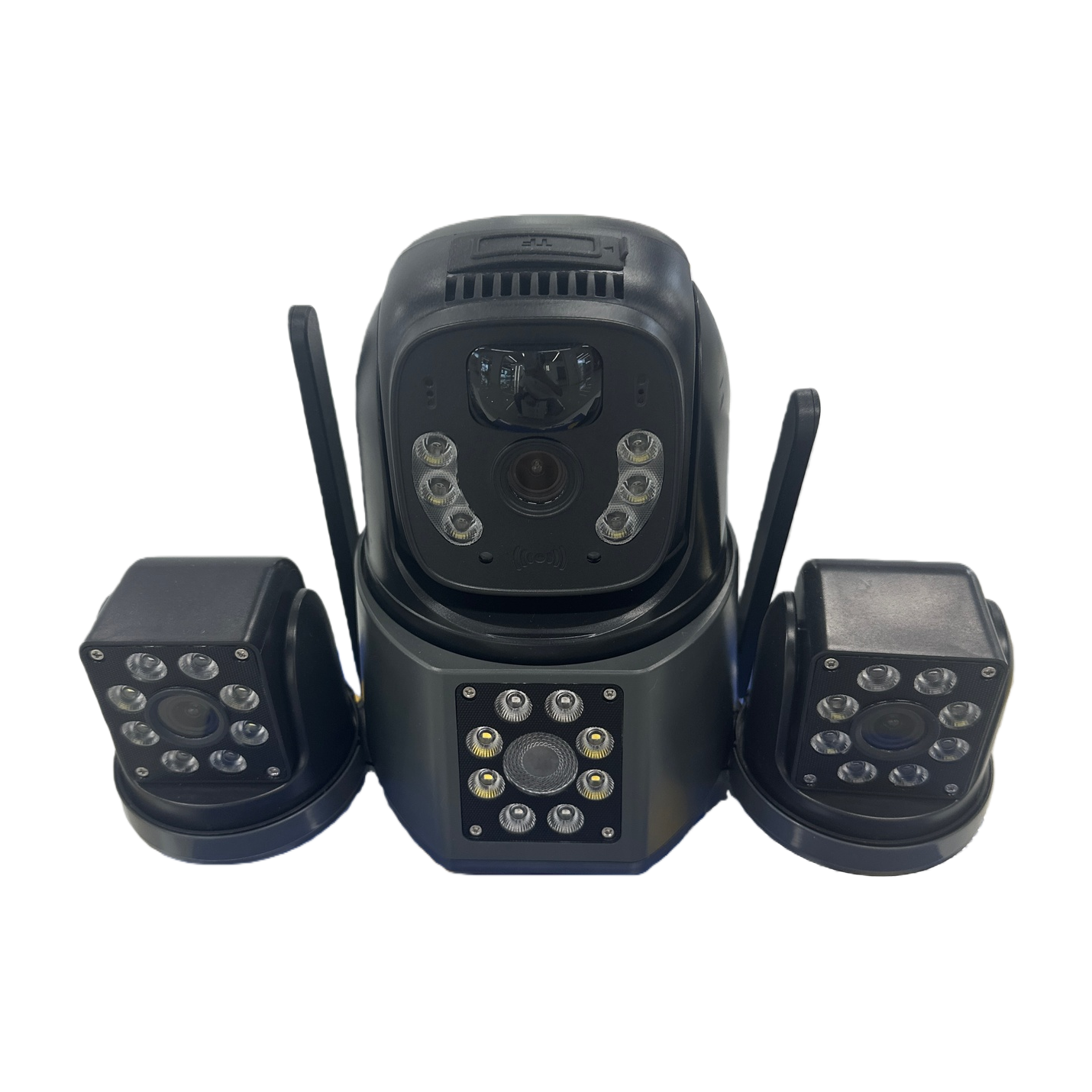 Black multi-lens surveillance camera, high-definition night vision, waterproof, outdoor, for home and commercial use Item Picture