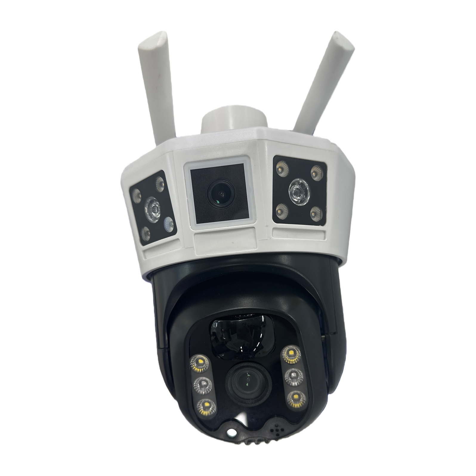 White multi-lens surveillance camera, high-definition night vision, wide-angle home outdoor security equipment Item Picture