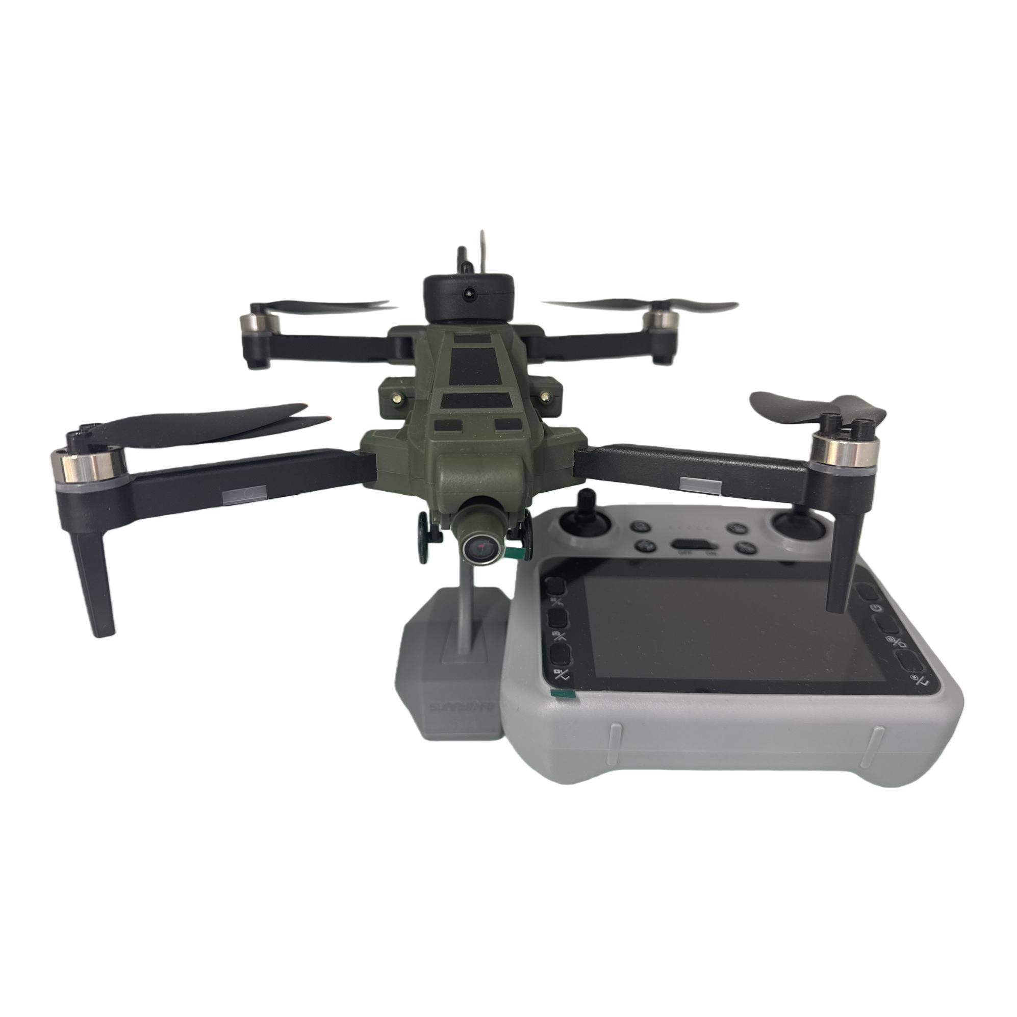Military green unmanned aerial vehicle (UAV) aerial photography high-definition stabilizer foldable remote control aircraft Item Picture