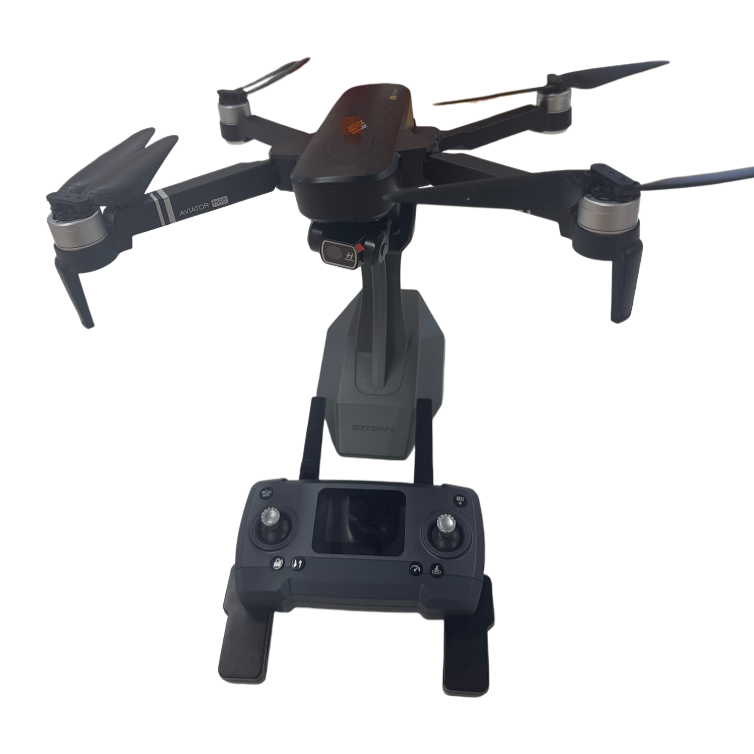 Black drone and remote control aerial photography stabilizer, high-definition camera, foldable and portable Item Picture
