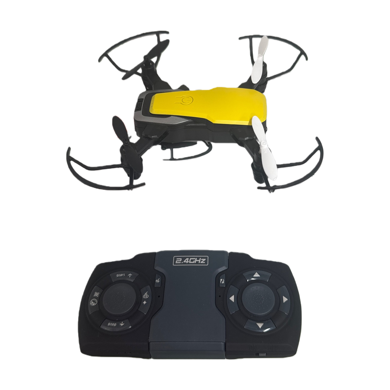 A high-definition and stable remote-controlled aerial vehicle with a yellow and black color scheme Item Picture