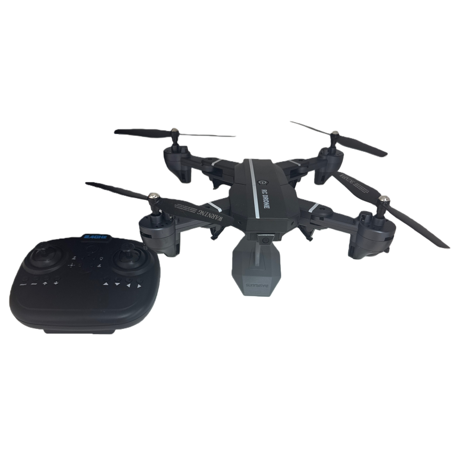 The lightweight carbon fiber body of the black drone and remote control provides a 30-minute battery life for outdoor aerial photography Item Picture