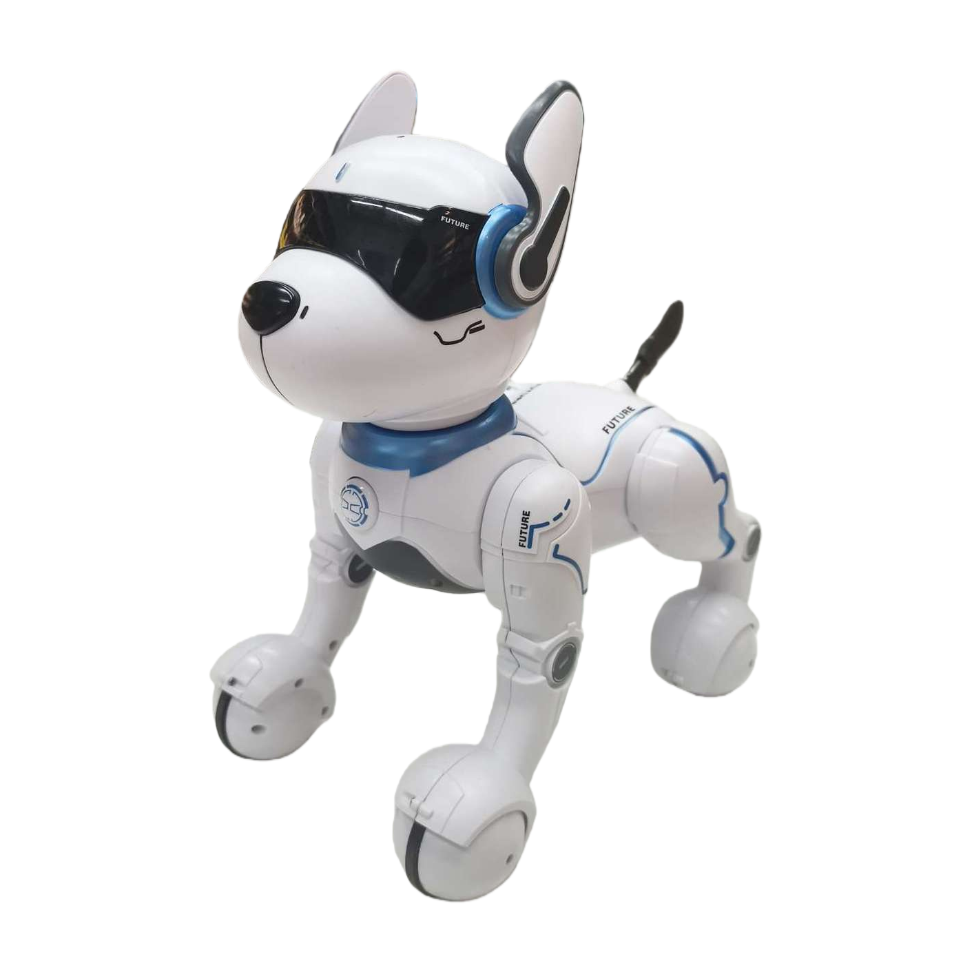 White robot dog, intelligent interactive pet toy, programmable remote control bionic mechanical dog Item Picture