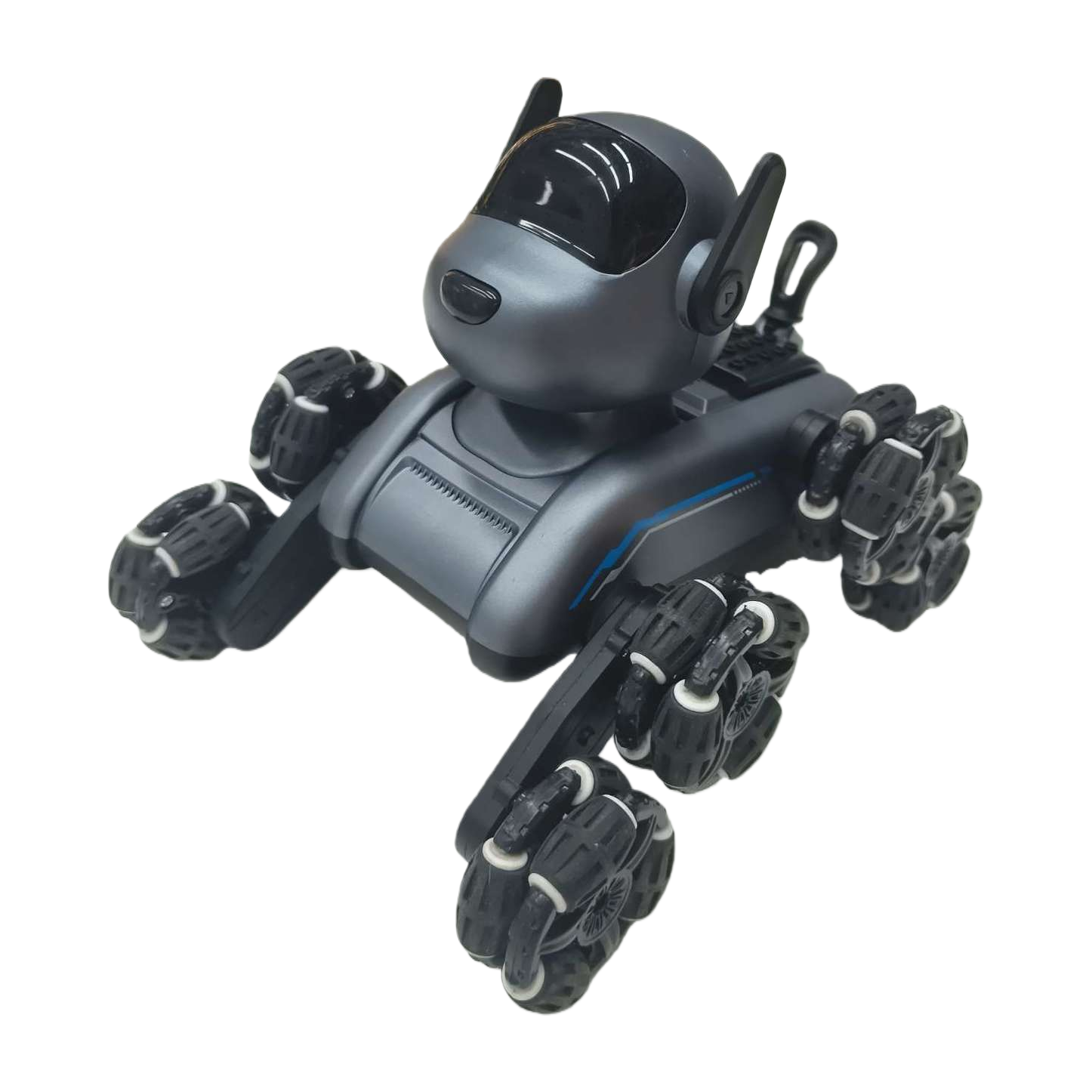 Grey robot dog, intelligent interactive pet toy, programmable remote control bionic mechanical dog Item Picture