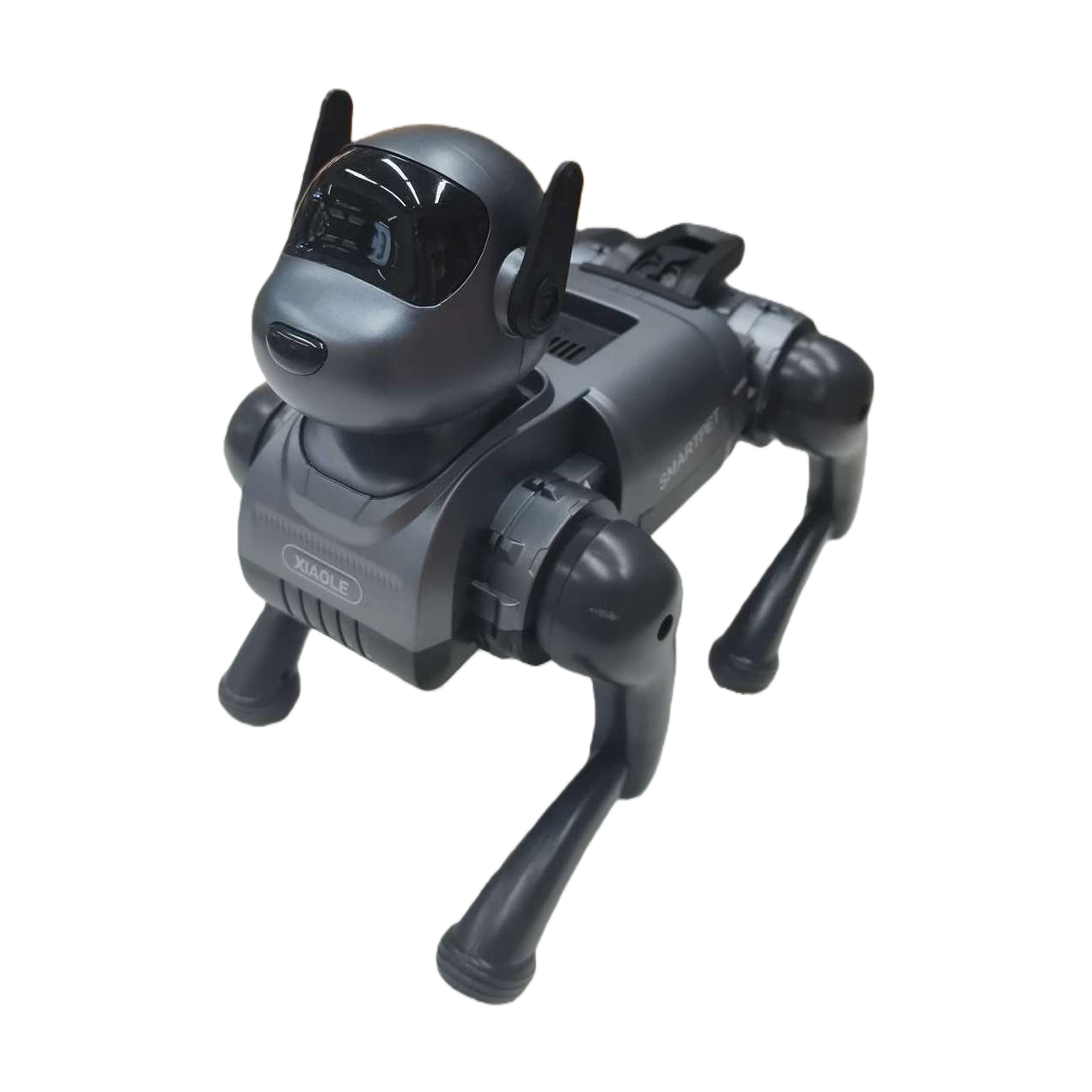 The grey robot dog is an intelligent interactive pet toy with programmable remote control and bionic quadruped robot Item Picture