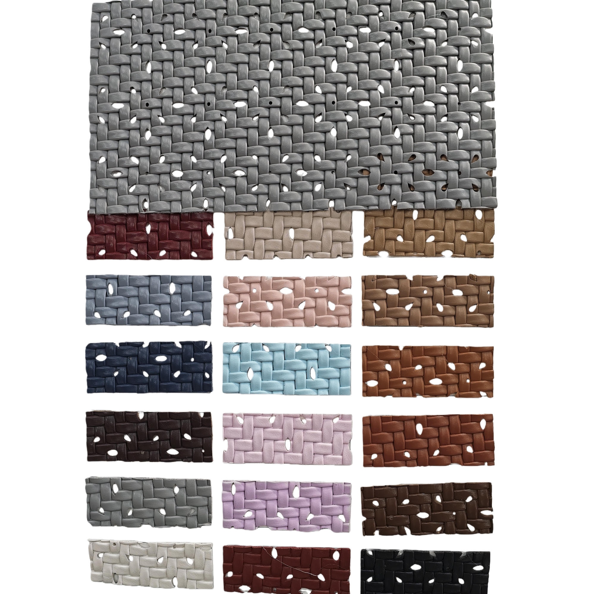 Practical texture and craftsmanship reference materials for woven texture leather sample display album Item Picture