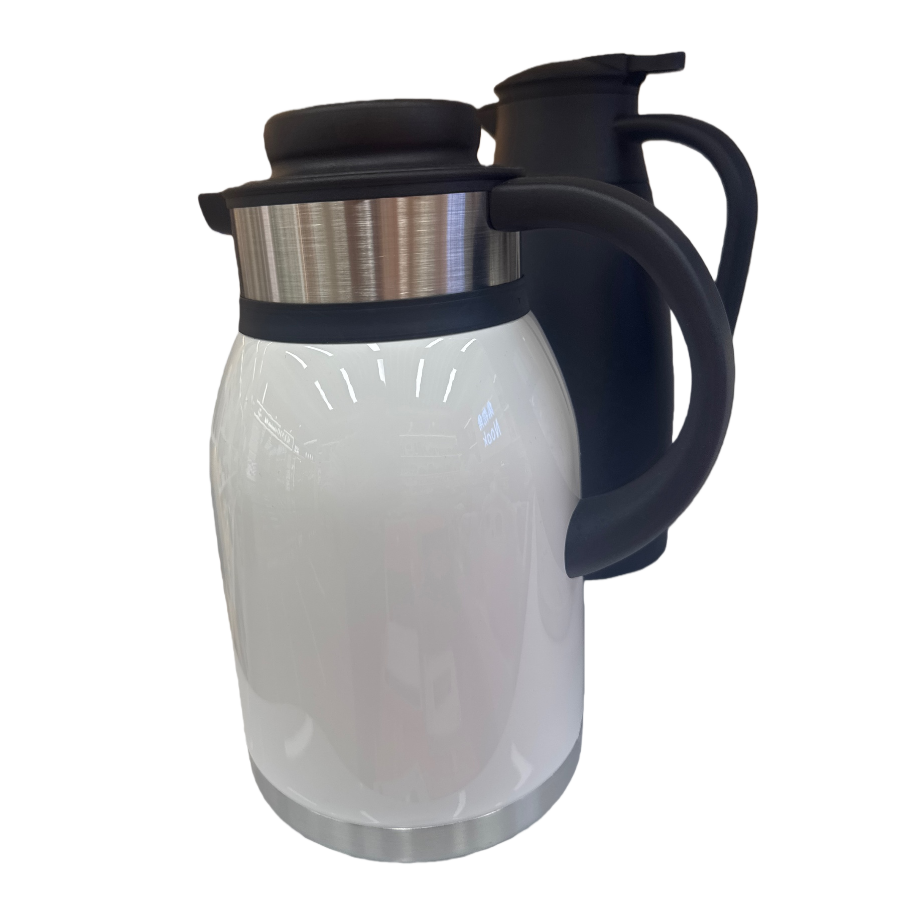 White insulated kettle, large-capacity 304 stainless steel vacuum insulated kettle for household use Item Picture