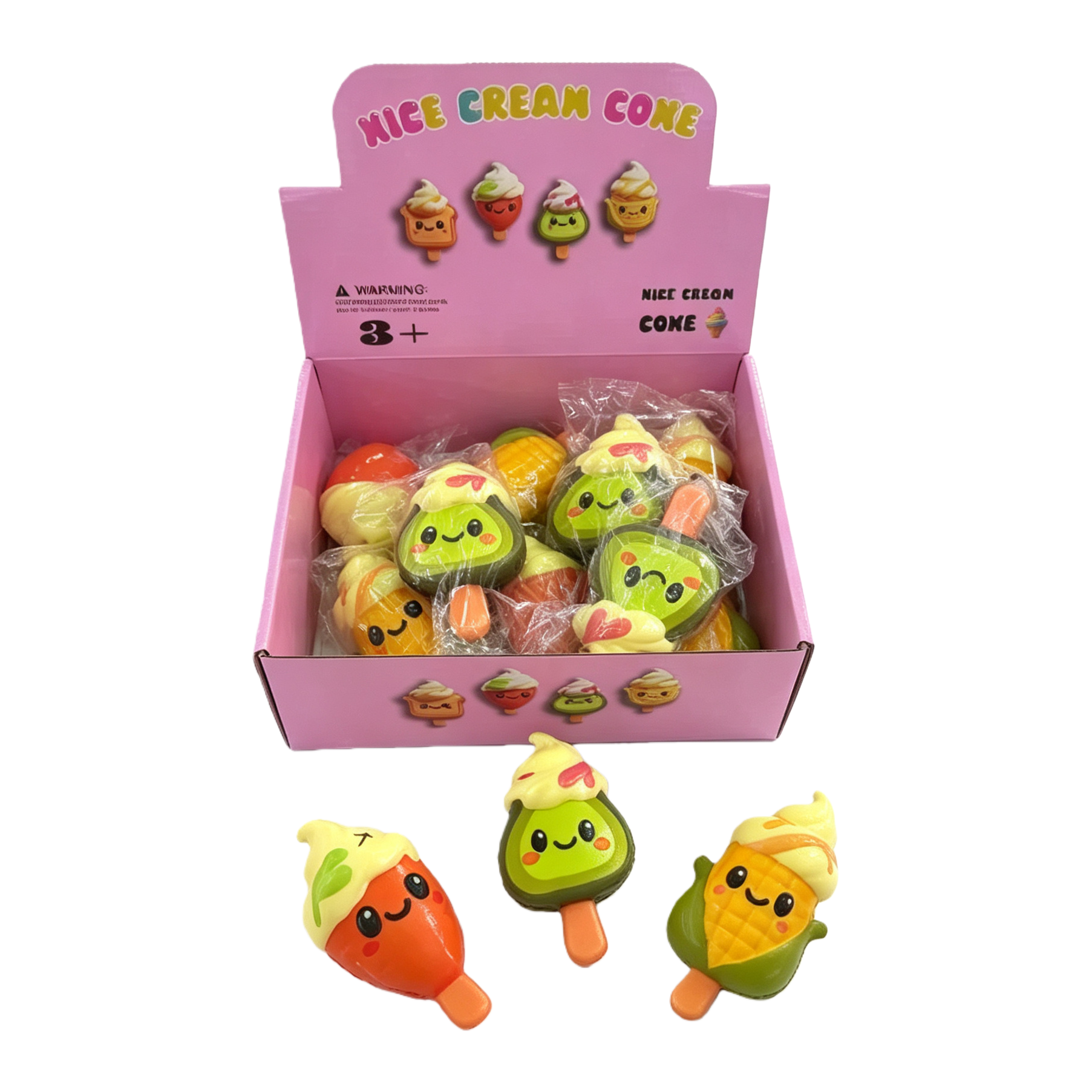 Pink ice cream shaped toy display box Item Picture