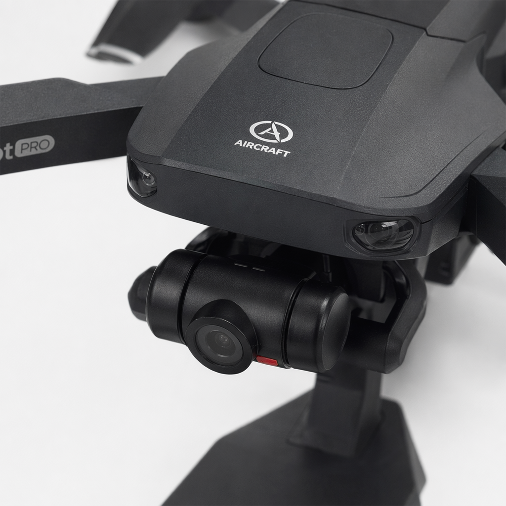 The black drone comes with a remote control and an instruction manual Application Scenario