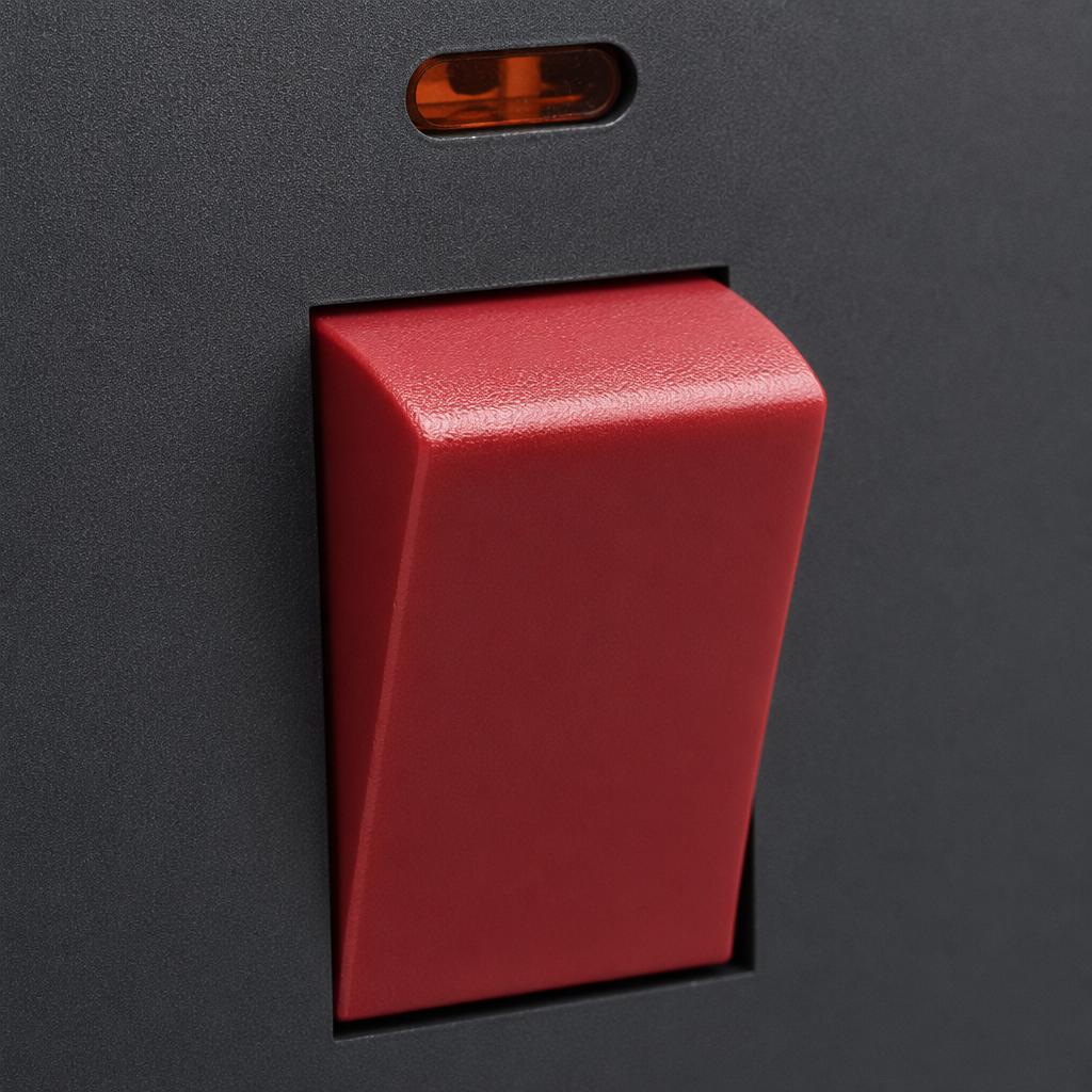 T8 skin-feel Gray 20A wall switch, suitable for both living rooms and bedrooms, with a dedicated outlet Application Scenario
