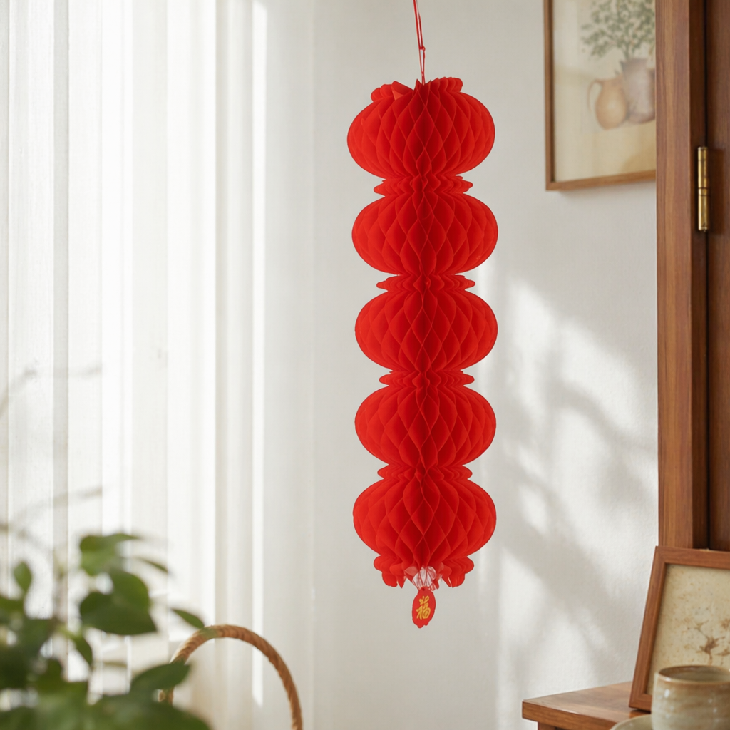 Red lanterns are suitable for home decoration, festive and joyous hanging items, and can be used in the living room, balcony and outdoors during the Spring Festival details Picture