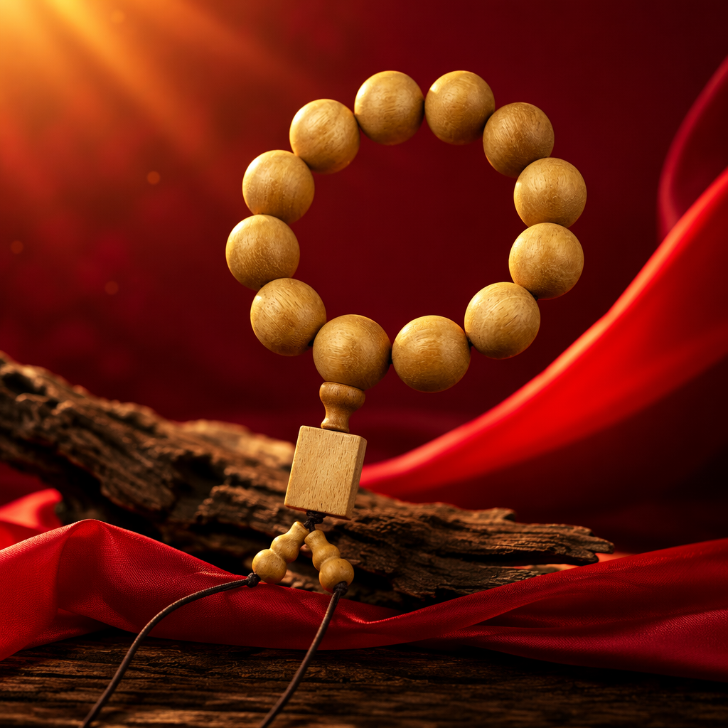 Wooden prayer bead bracelet, natural agarwood, small-leaf red sandalwood, Bodhi root, Zen meditation jewelry Specification image