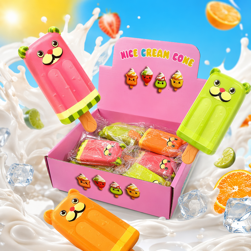Pink packaging box ice cream shaped toy, creative early education and intelligence display item for children Specification image