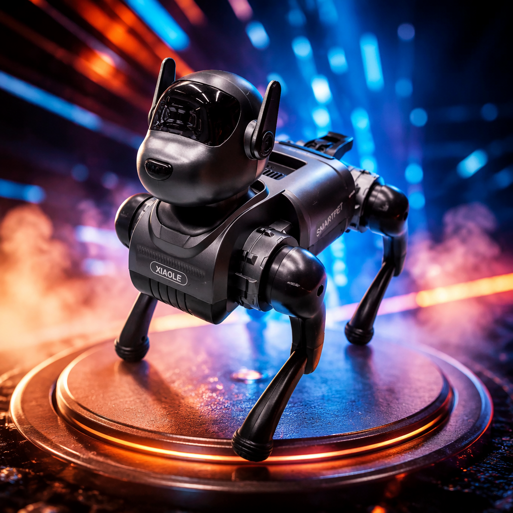 The grey robot dog is an intelligent interactive pet toy with programmable remote control and bionic quadruped robot Specification image