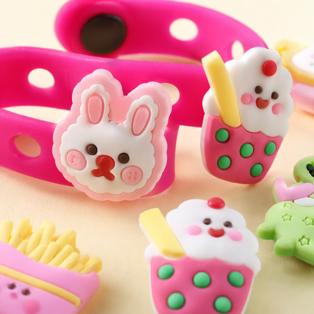 The colorful children's bracelet set includes cartoon accessory decorations Application Scenario
