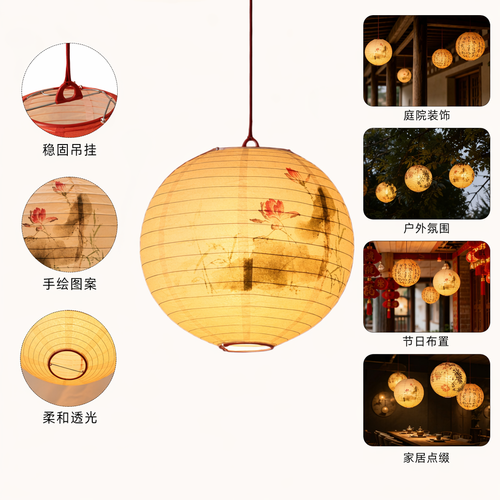 发光纸灯笼 手工折叠装饰灯节日家居氛围灯