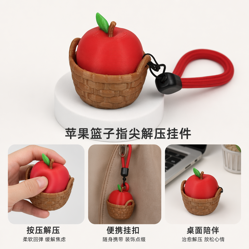 3D打印玩具按键苹果