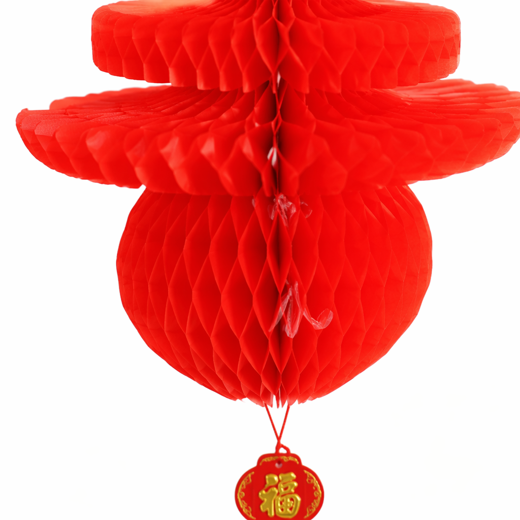 Red honeycomb paper lanterns are festive decorations for home use Application Scenario