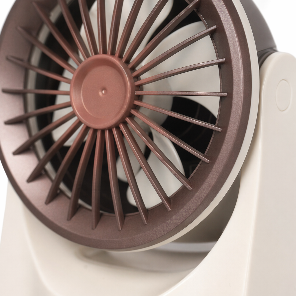 Brown floor fan, suitable for home use, is quiet, energy-saving and has a strong wind force. It is applicable to both bedrooms and living rooms Application Scenario
