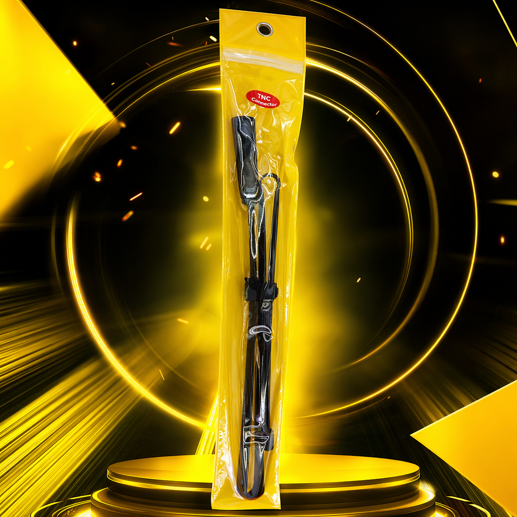 TNC connector, yellow packaging bag, black TNC connector, RF coaxial connector, industrial-grade waterproof and dustproof Specification image