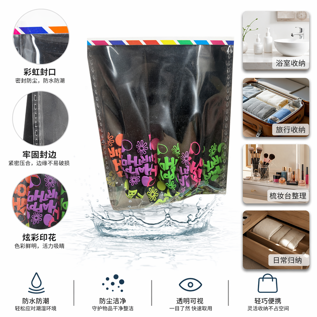 黑色包装袋 商品通用加厚防潮密封环保塑料袋
