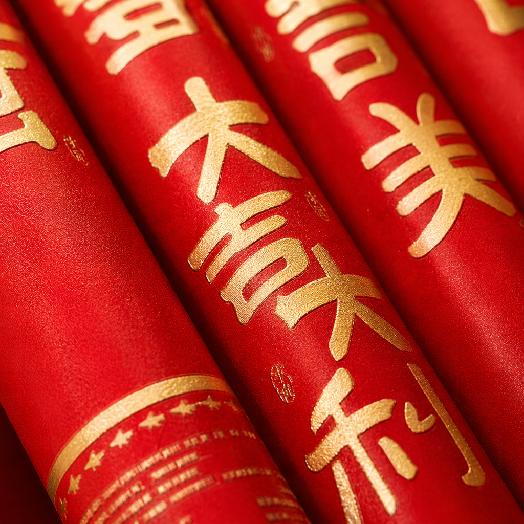 Red festive gift cannon tubes, New Year wedding celebration party atmosphere decoration items Application Scenario