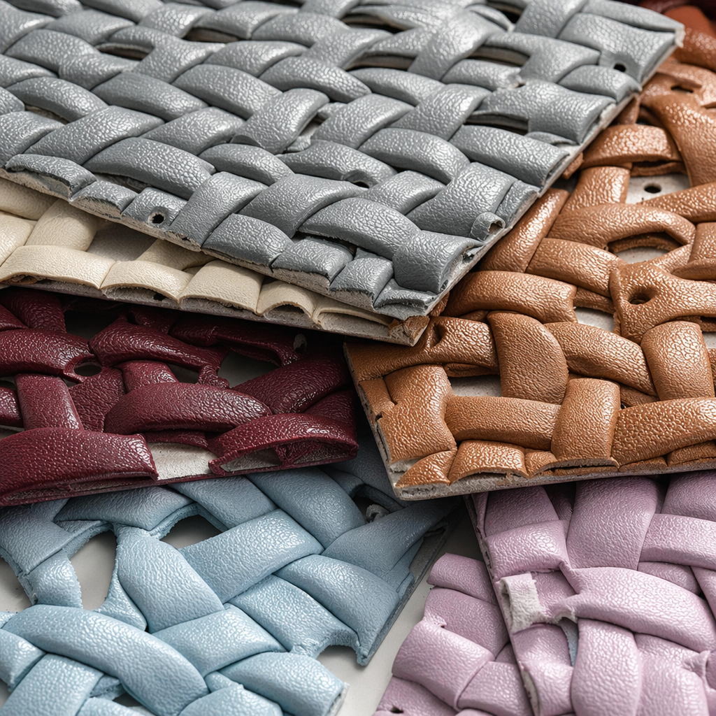 Practical texture and craftsmanship reference materials for woven texture leather sample display album Application Scenario
