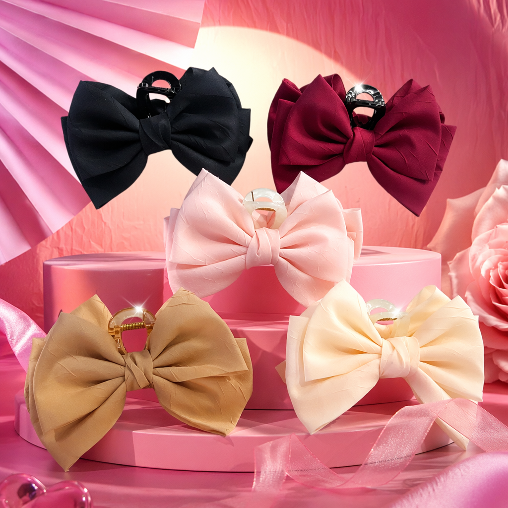 Colorful bow hair clips, cute headwear for girls, sweet, simple and versatile accessories Specification image