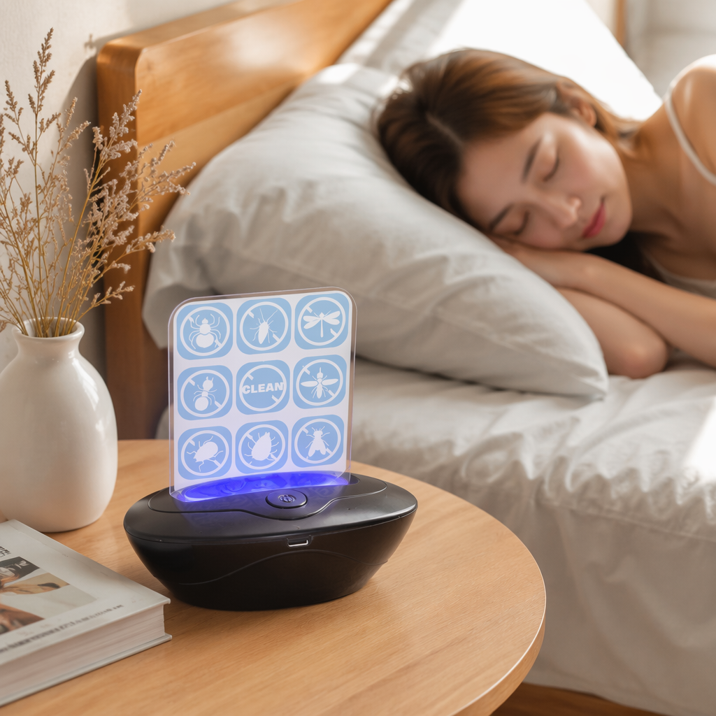 Black and white dual-color mosquito repellent lamp, household mosquito killer lamp, silent, energy-saving and environmentally friendly details Picture