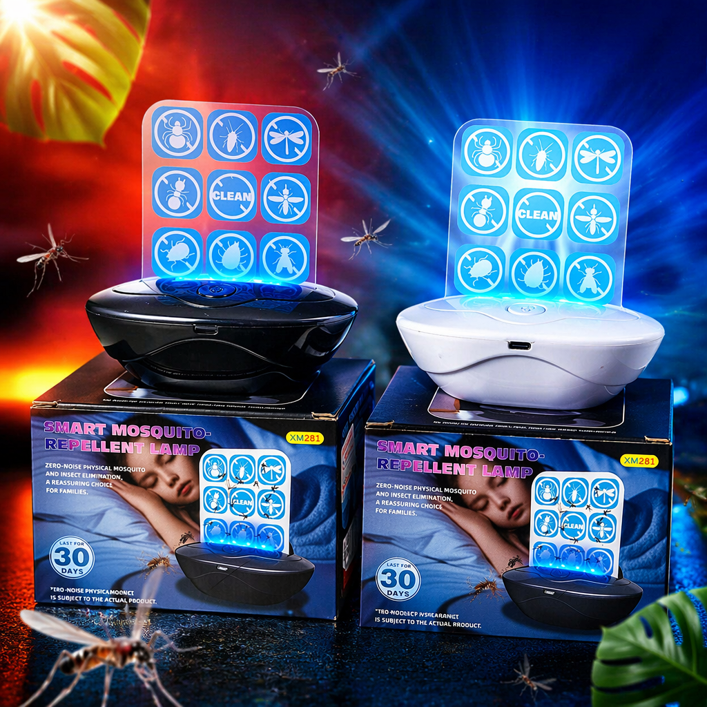 Black and white dual-color mosquito repellent lamp, household mosquito killer lamp, silent, energy-saving and environmentally friendly Specification image