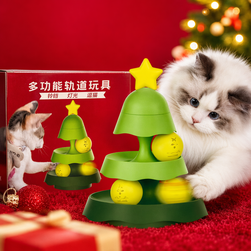 Cat toy, Christmas tree track, rotating pet toys, cat toys, dog toys, and also pet supplies Specification image