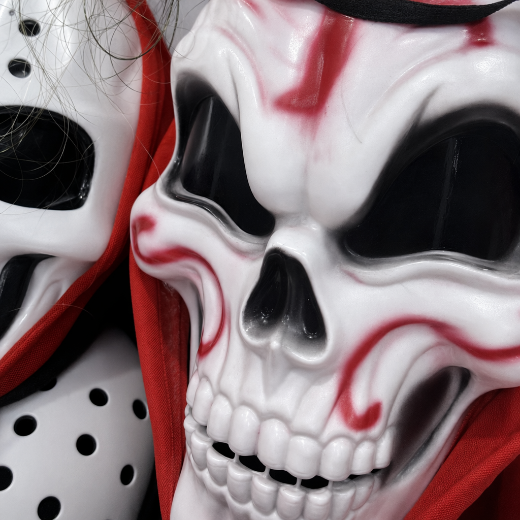 White skull mask Halloween party decoration props cosplay performance supplies Application Scenario