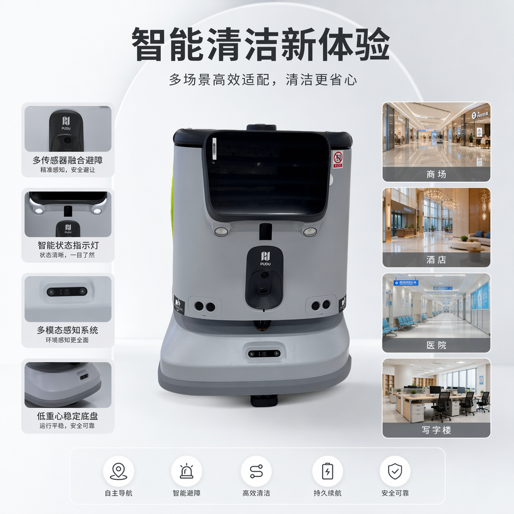 灰色扫地机器人家用智能规划避障吸拖一体静音续航长
