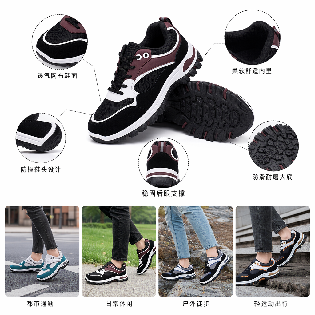 多色厚底运动鞋 时尚百搭轻便缓震透气女款