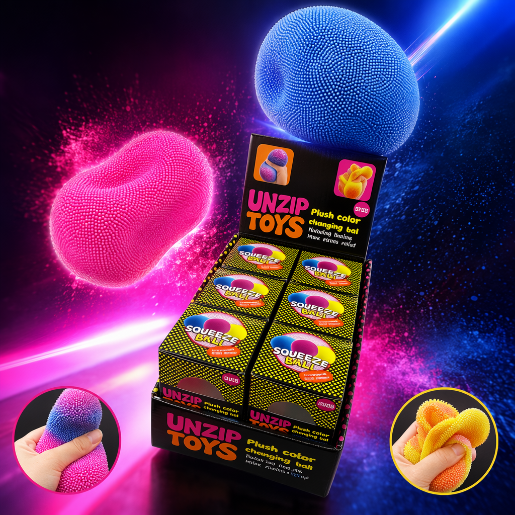 Black display box with colorful extruded ball toys, educational and stress-relieving children's early education toys Specification image