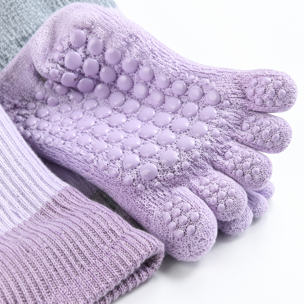 Colorful toe-separating anti-slip socks, unisex pure cotton breathable sports and casual socks Application Scenario