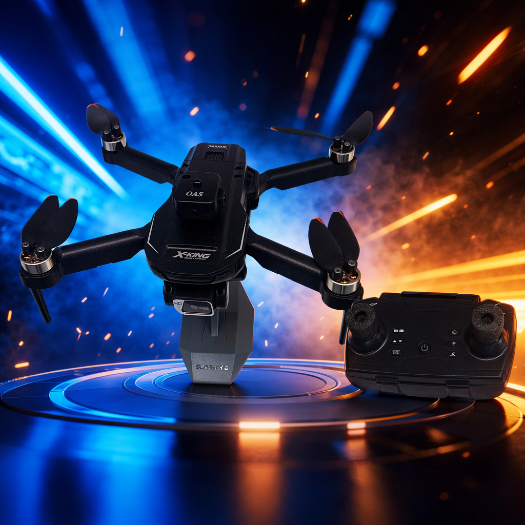 Black drone and remote control 4K high-definition aerial photography foldable smart remote control aircraft Specification image