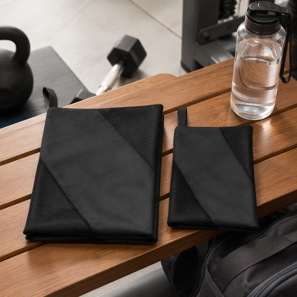 Portable dust-proof storage bag for black microfiber towels details Picture