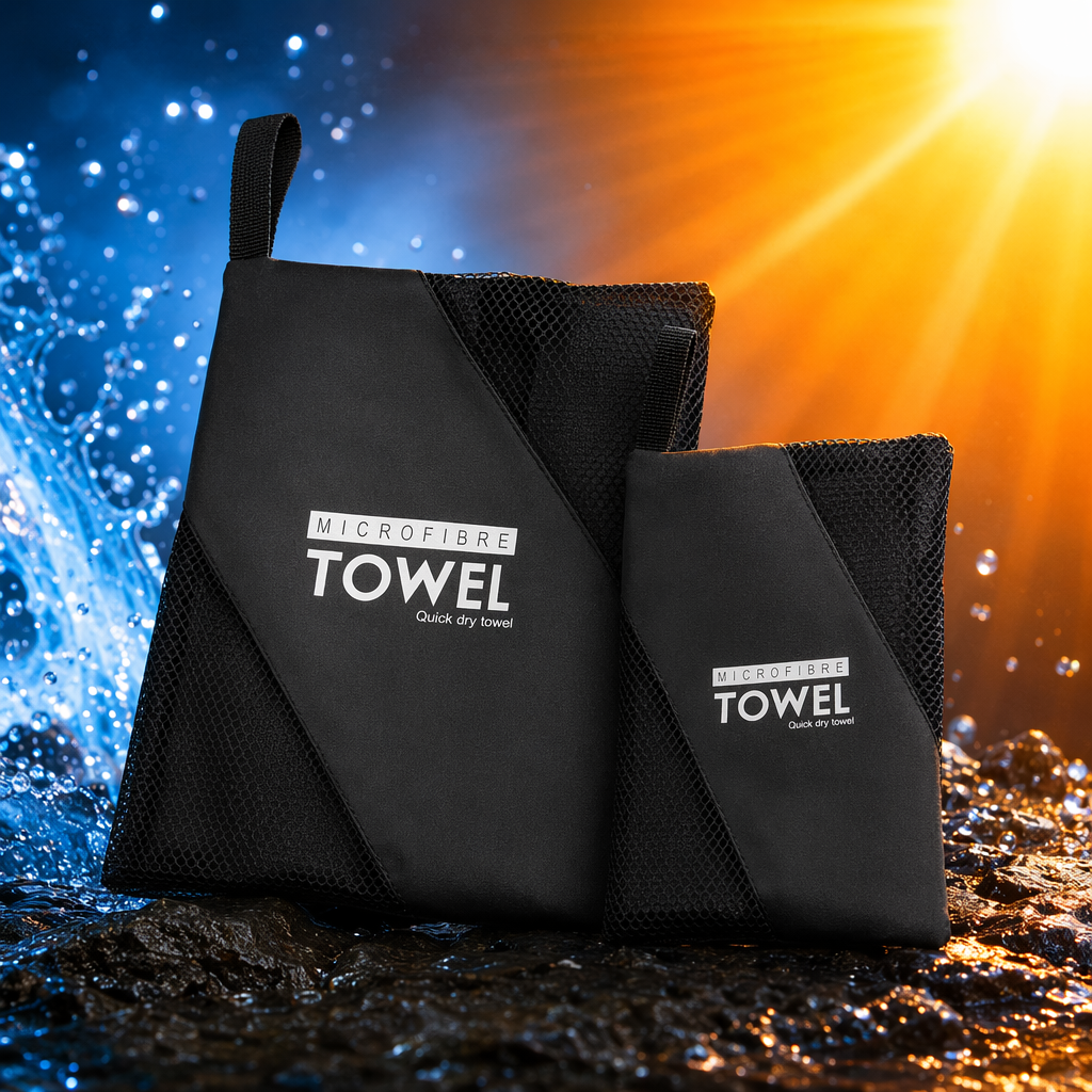 Portable dust-proof storage bag for black microfiber towels Specification image