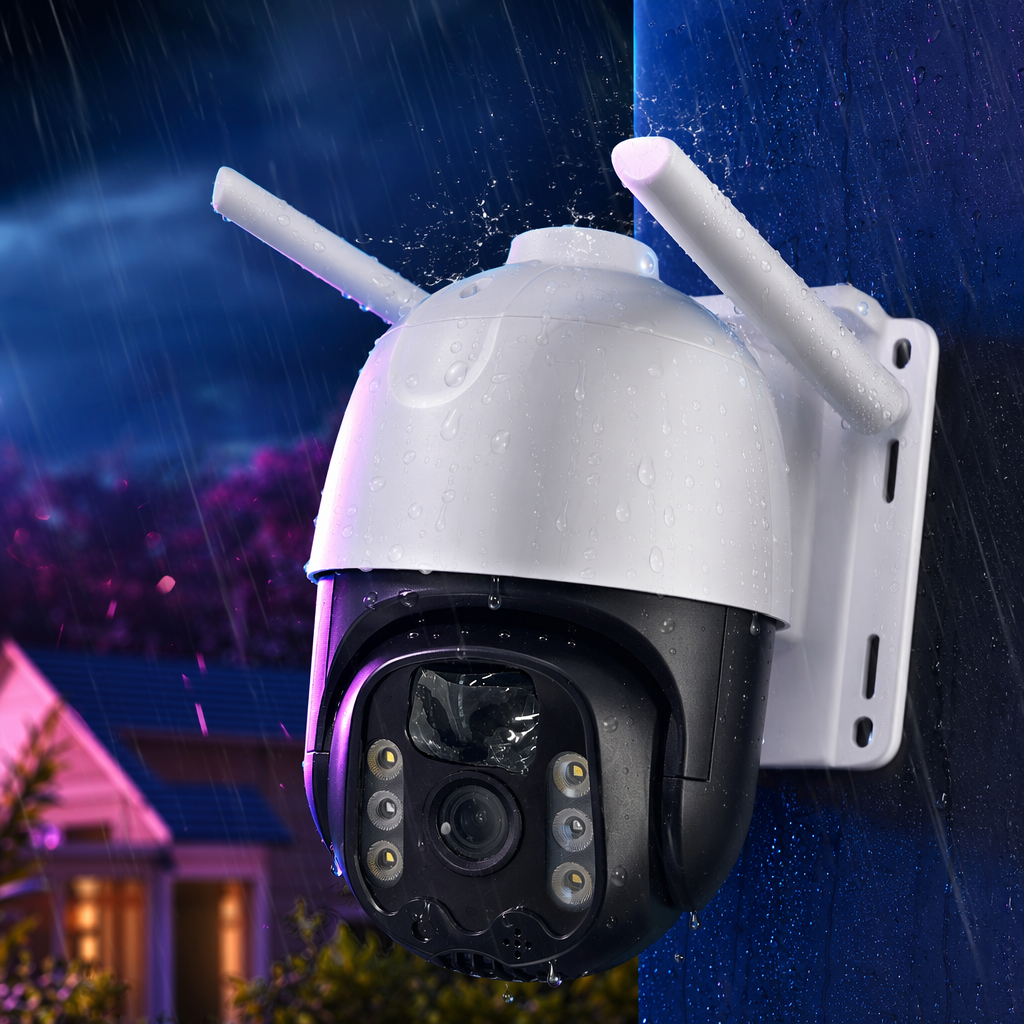 White spherical surveillance camera, home high-definition night vision wide-angle intelligent pan-tilt Specification image