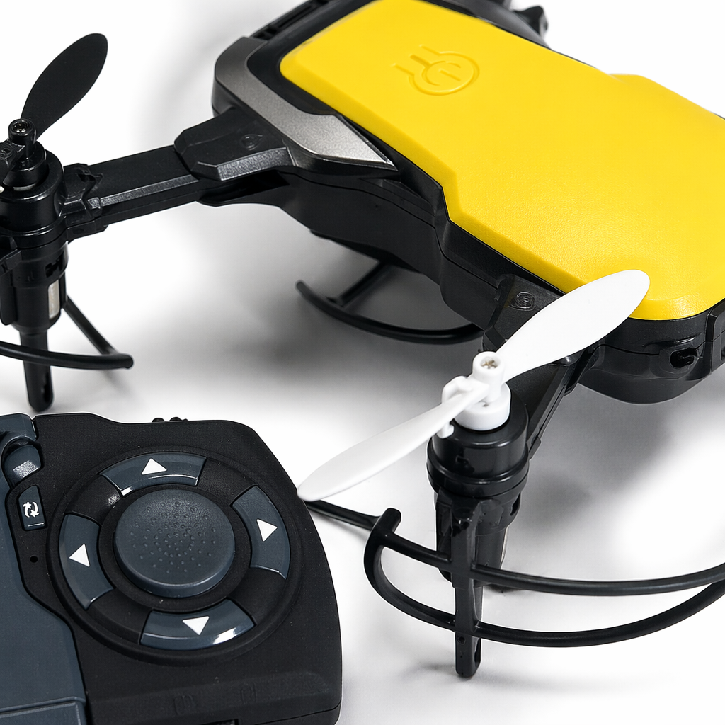 A high-definition and stable remote-controlled aerial vehicle with a yellow and black color scheme Application Scenario