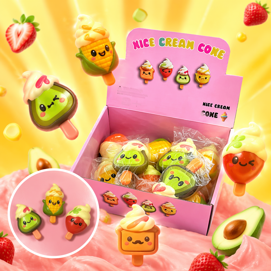 Pink ice cream shaped toy display box Specification image