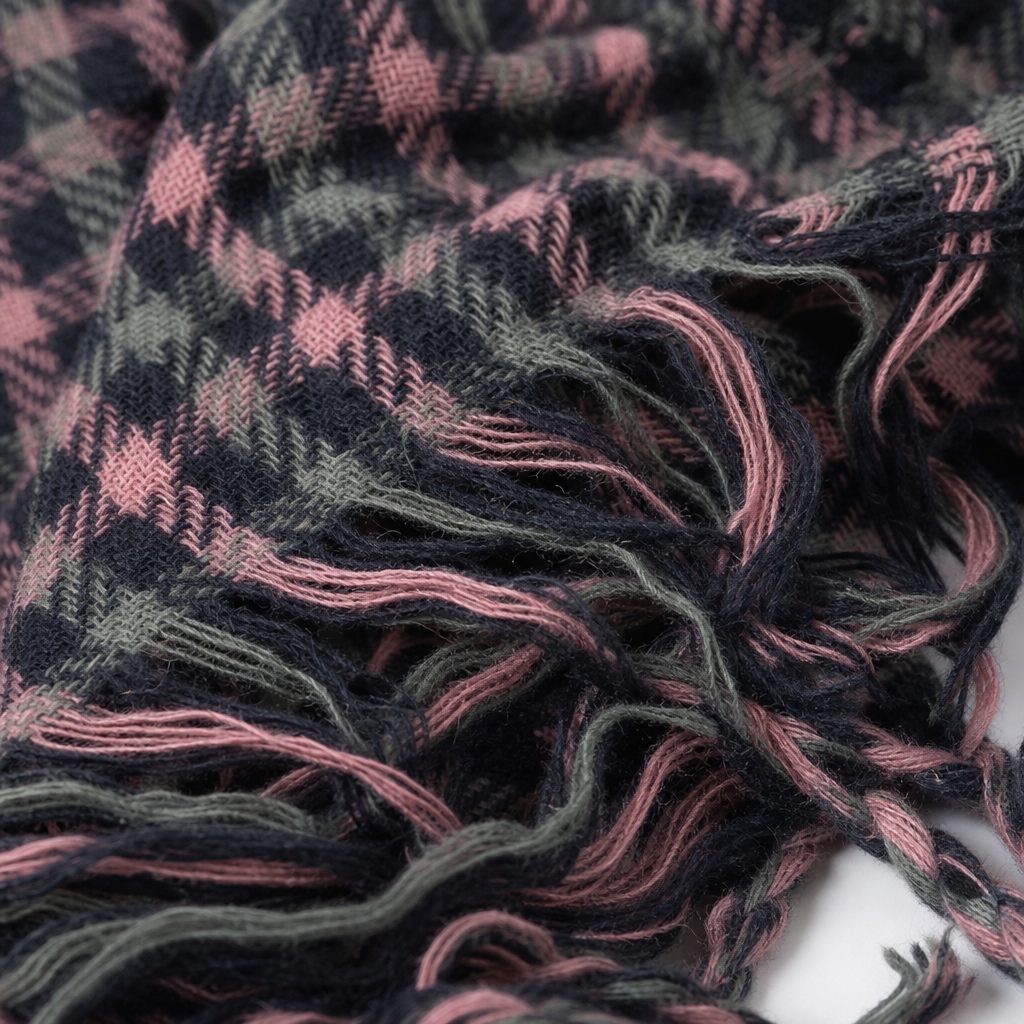 The checkered scarf made of pure cotton keeps you warm and is a fashionable and versatile choice for both men and women in autumn and winter Application Scenario