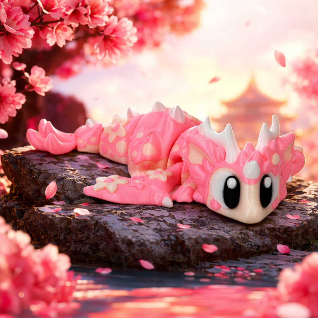 3D打印玩具樱花龙细节图