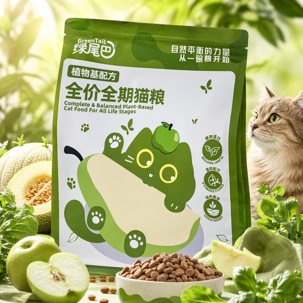 绿色包装袋猫粮天然无谷高蛋白成猫专用细节图
