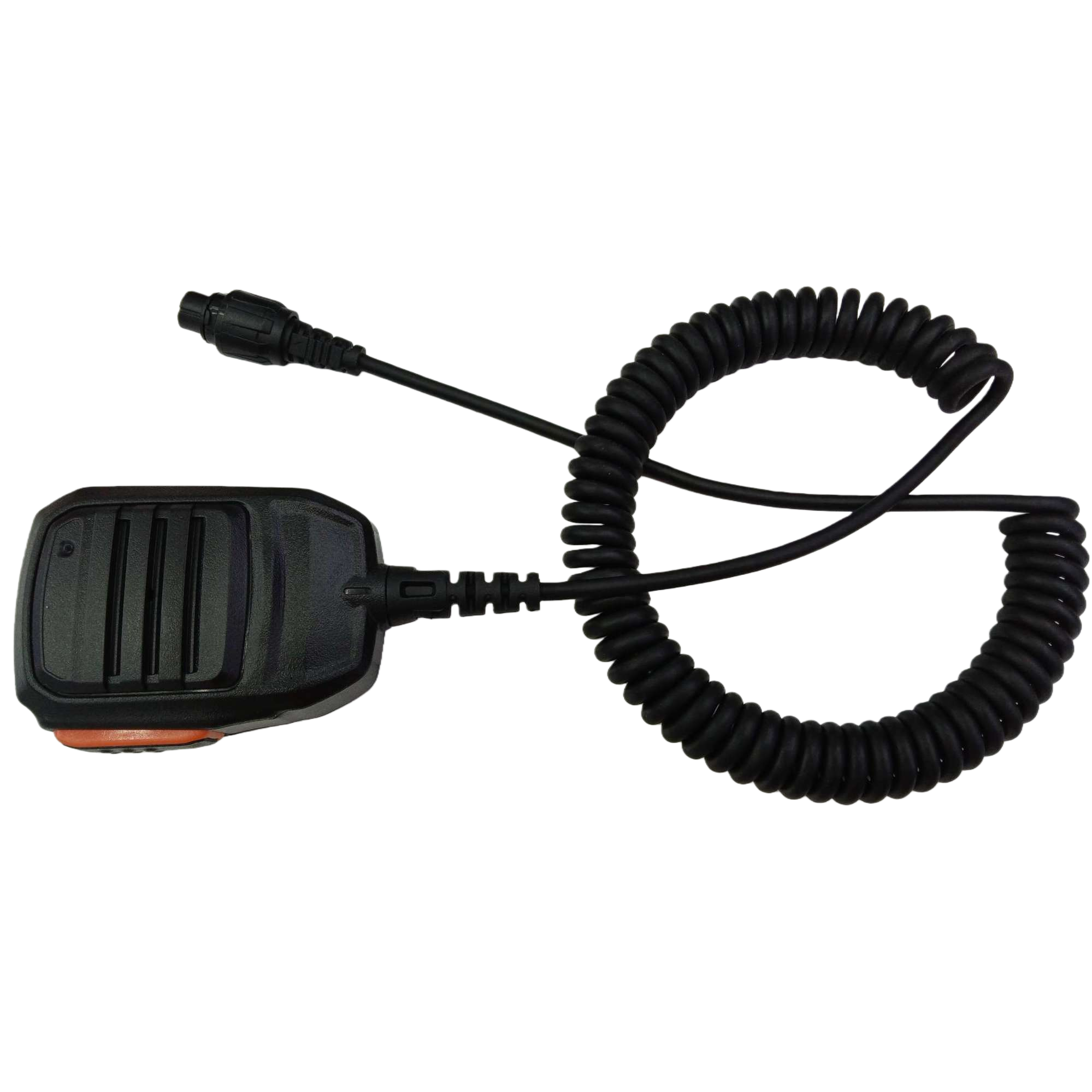 Multi-pin circular snap-on digital walkie-talkie microphone, black spiral line microphone, professional recording, live streaming, karaoke, high-sensitivity cardioid pointing Item Picture
