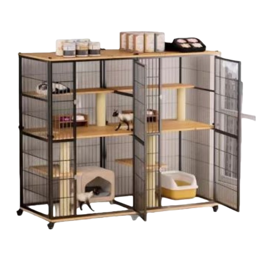Black metal multi-layer cat activity cage Item Picture