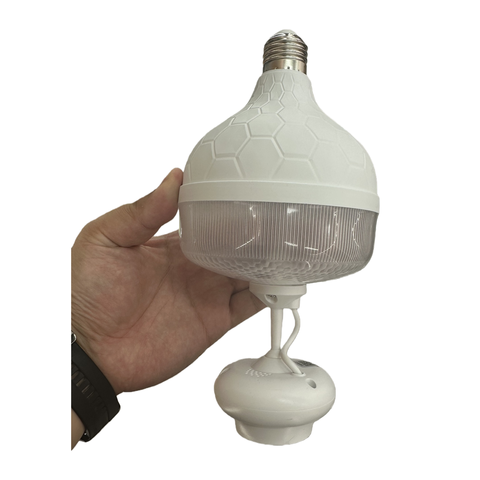 The white honeycomb-patterned decorative bulb is suitable for Nordic-style home lighting Item Picture