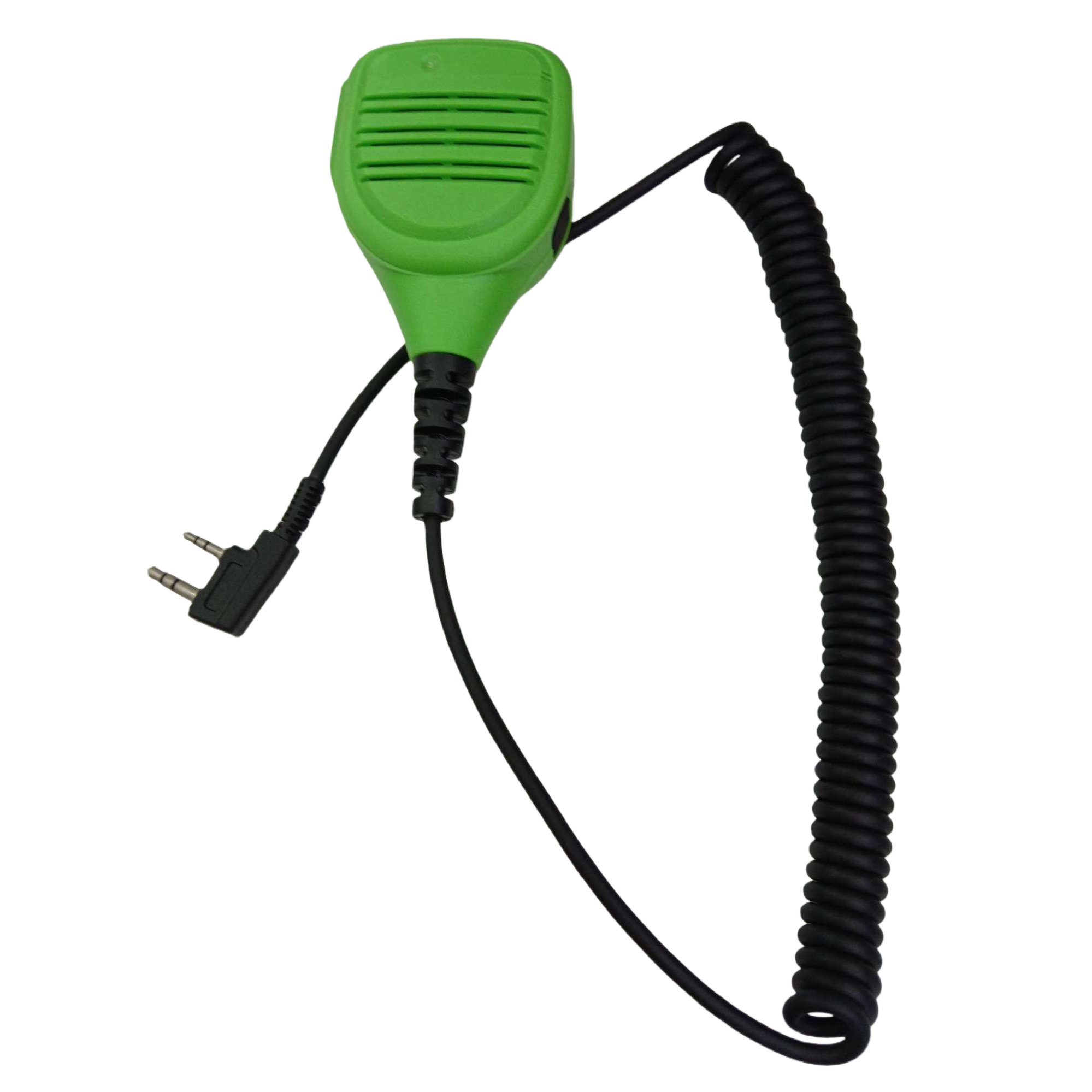 MOTOROLA PMMN4013A green walkie-talkie microphone with black spiral wire dual-pin plug Item Picture
