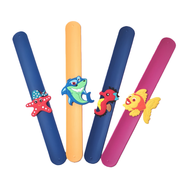 Colorful children's wristband, multi-color silicone adjustable, safe and non-toxic baby wrist strap Item Picture